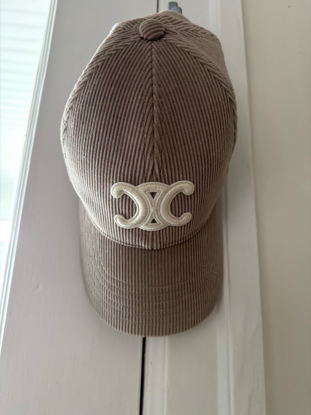 Celine Corduroy Baseball Cap